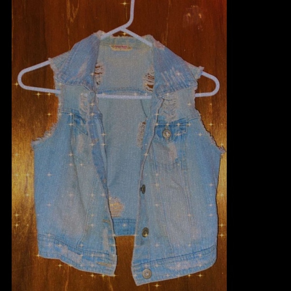 Ripped Jean vest